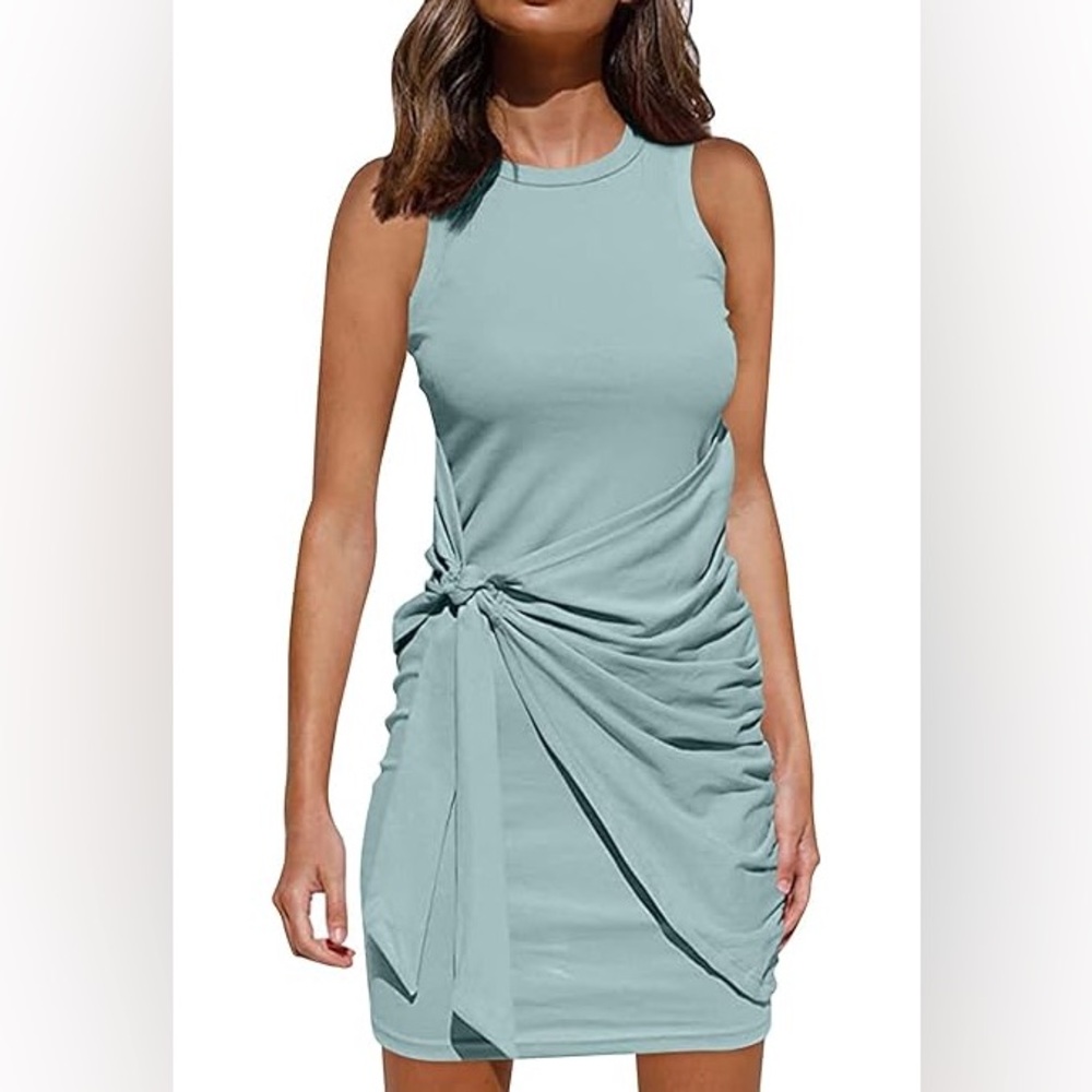 Faux Wrap Tank Dress‎